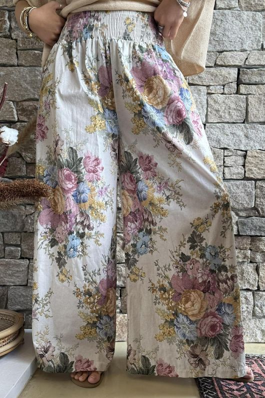 Country Garden Chintz Palazzo Blush